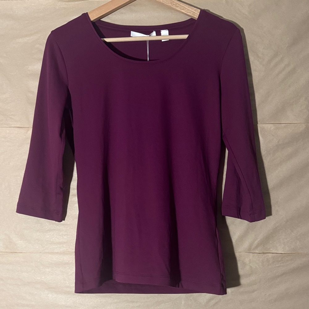 Boss Plum Long Sleeve Blouse